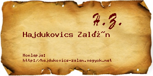 Hajdukovics Zalán névjegykártya
