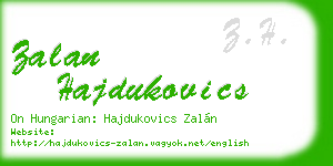 zalan hajdukovics business card