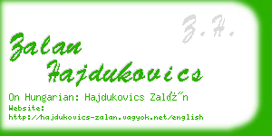 zalan hajdukovics business card